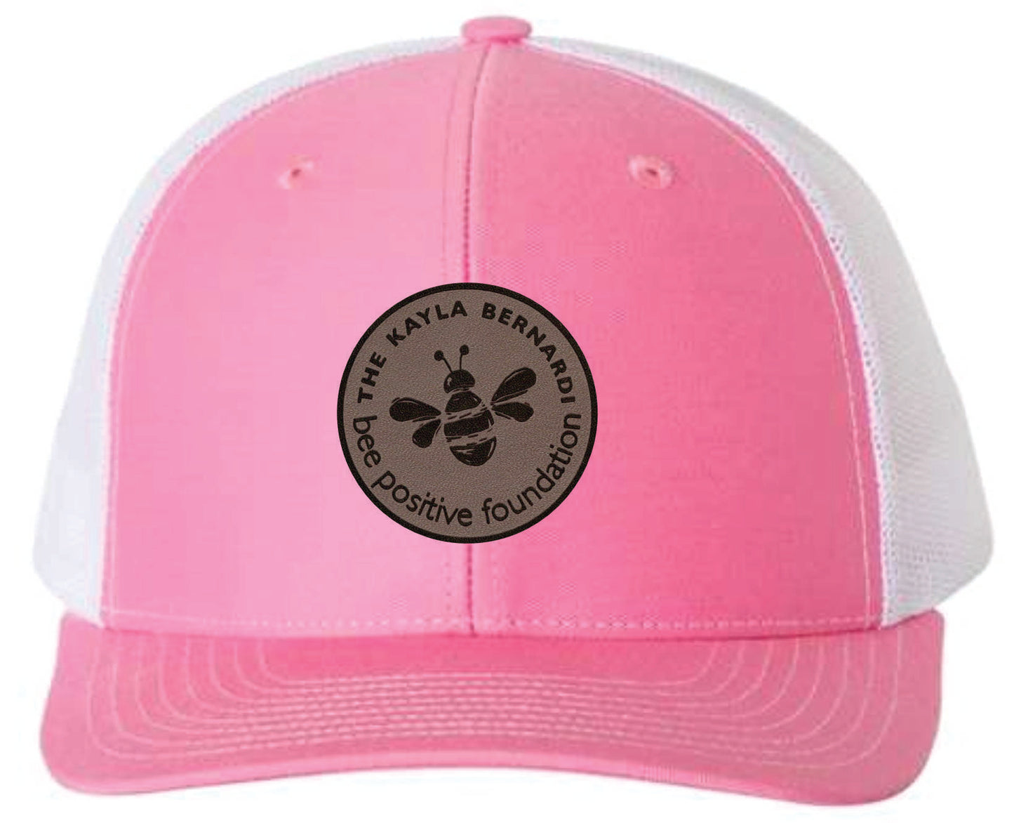 Hot pink/white twill mesh snapback