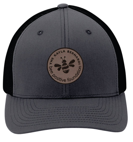 Graphite/black flex fit mesh fitted hat