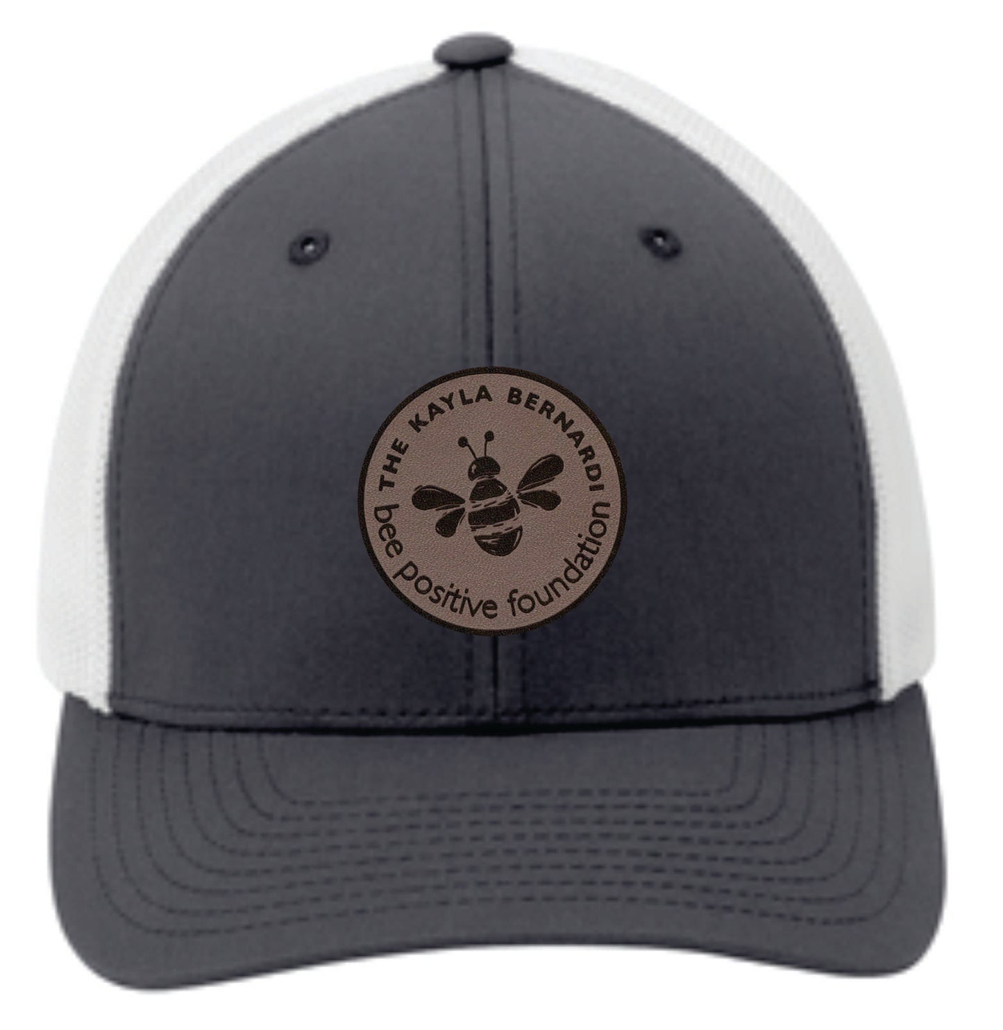 Graphite/white flex fit mesh cap