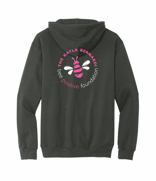 Unisex Smoke color sweatshirt with logo front and back