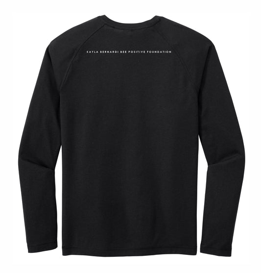 Unisex black long sleeve with white logo