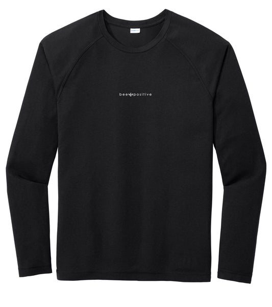 Unisex black long sleeve with white logo
