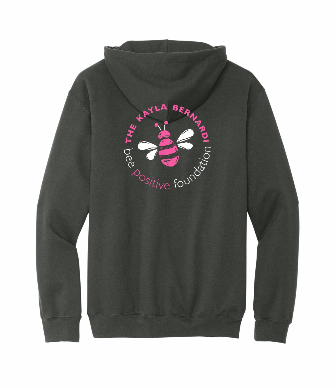 Unisex Smoke color sweatshirt with logo front and back