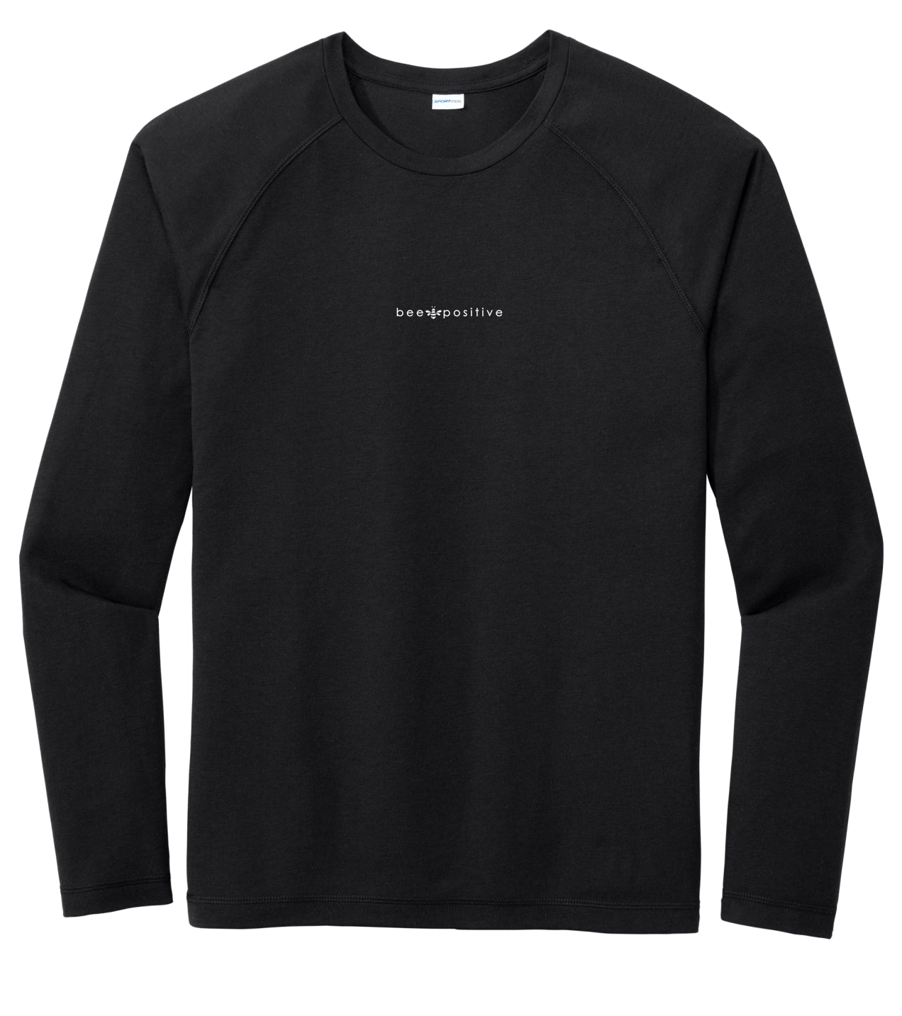 Unisex black long sleeve with white logo